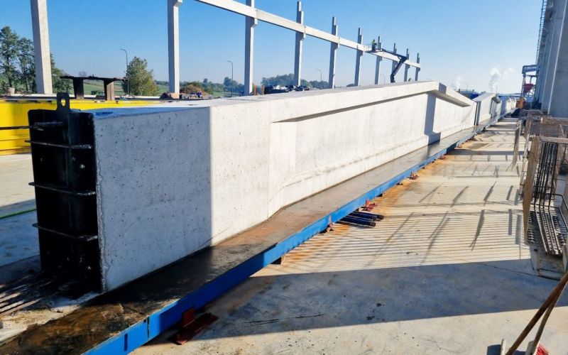 double slope beams concrete